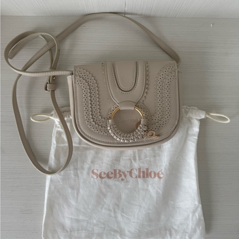 See By Chloe Mini Hana Cream Crossbody Bag